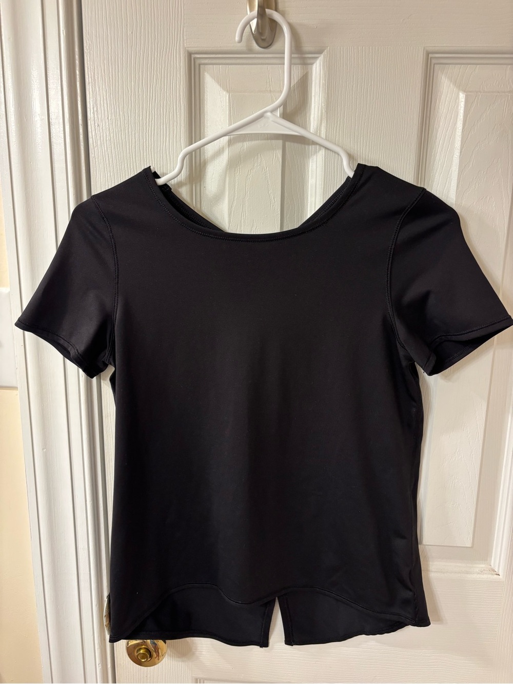 Girl’s Black Short Sleeve Performance Top